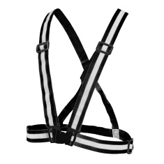 Reflexní šle elastické - černé - reflexní pruh 13 cm - splňují normu EN 13356